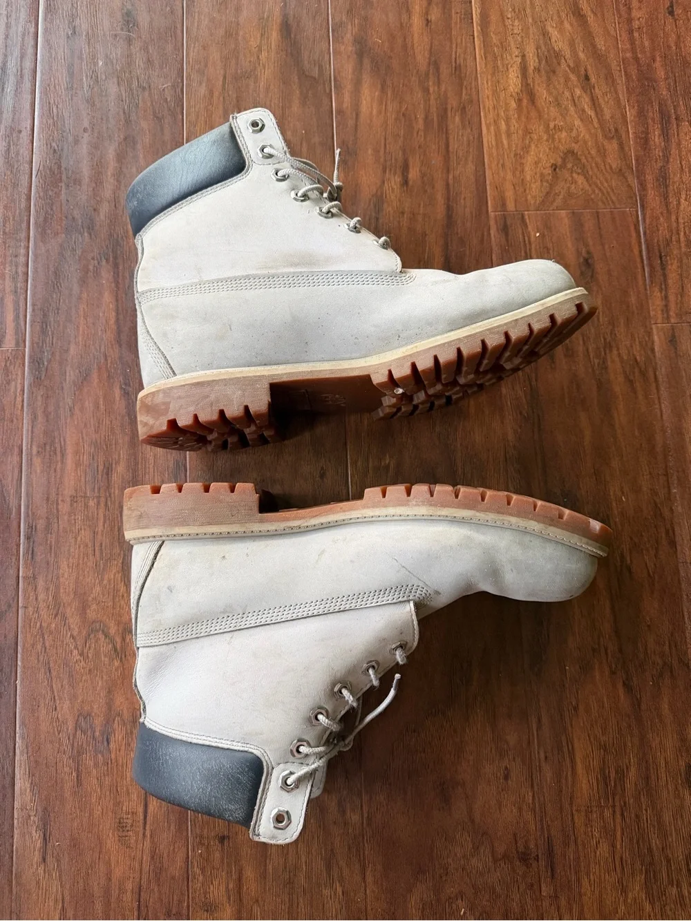 Timberland Men’s 11 Gray 6-Inch Leather Boots A2JWJ Work Outdoor